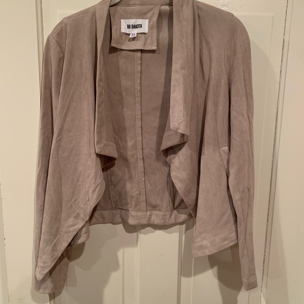 Faux suede pink jacket